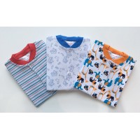 純棉男裝中袖連身衣 - 一套3件